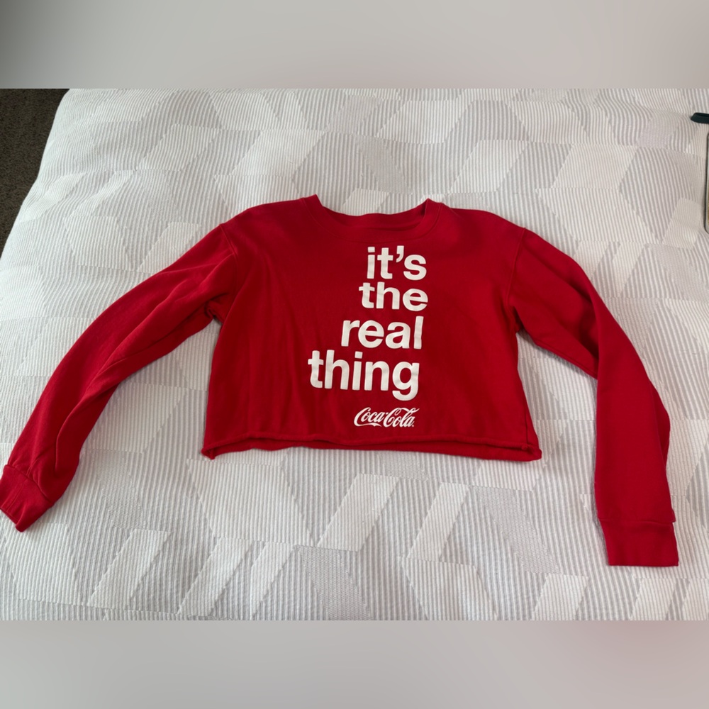Coca Cola Women’s Red Long Sleeve Crop Top